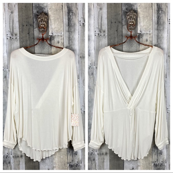 Free People Shimmy Shake Top Ivory Size XS New! - Picture 3 of 8